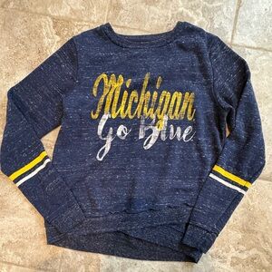 Colosseum Navy and Yellow Graphic Sweatshirt